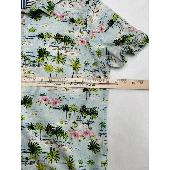 Denim & Flower Ricky Singh Shirt Mens XL Hawaiian Floral Short Sleeve - Picture 7 of 9